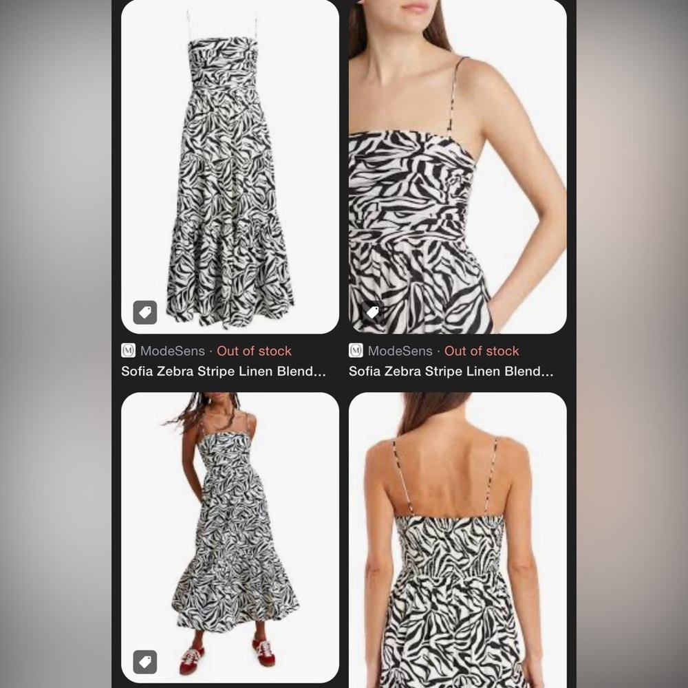 La Ligne Sofia dress in zebra print size medium - Picture 10 of 12